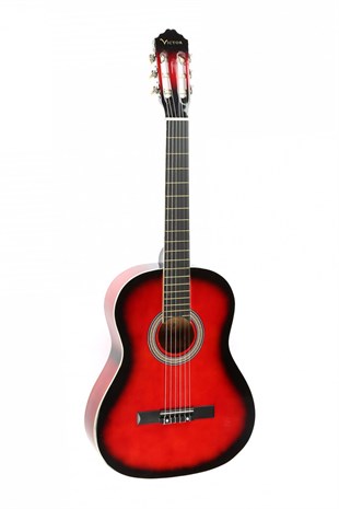 Victor  Klasik Gitar Kırmızı Gün Batımı + Taşıma Çantası Hediyeli